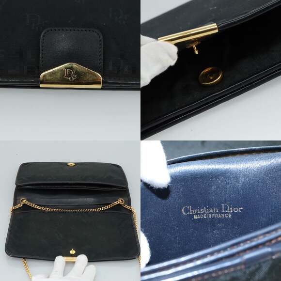 DIOR Chain Shoulder Bag Nylon Navy - Picture 11 of 13